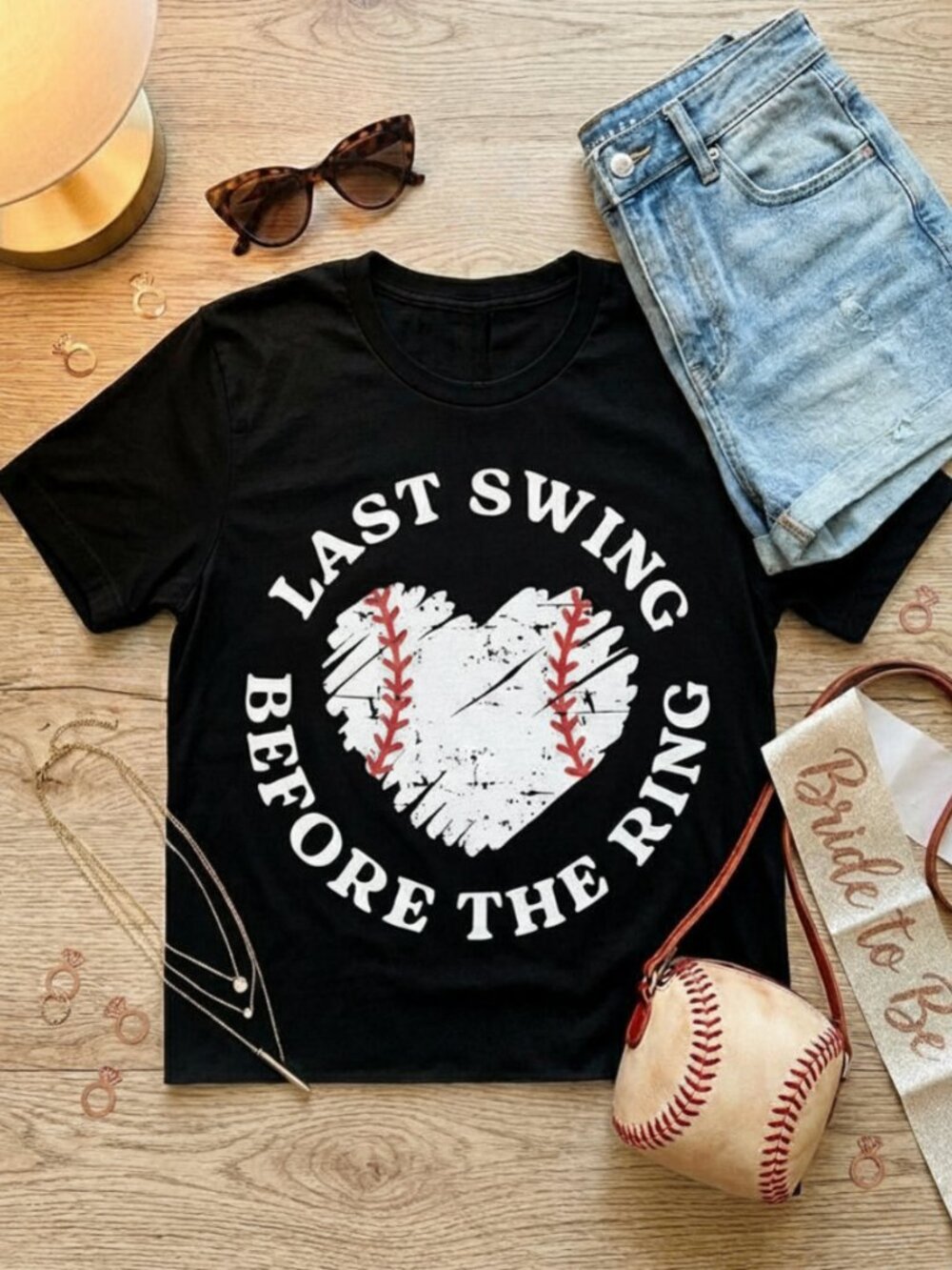 Black Bachelorette “Last Swing Before the Ring” Shirt – XL Tee